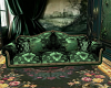 victorian  green sofa