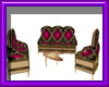 (sm)pink gol bk sofa set