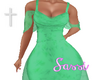 Green Flowin Dress