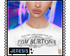 𝖏. Tim Burton Crop Wh
