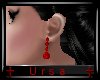 |U| Red Pearls Earrings