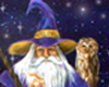 Wizard with Owl painting