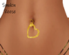 Gold Heart Belly Ring