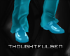 TB Teal Suit Shoes