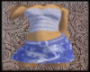 Crochet Top & Blue Skirt