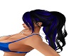 blue & black ponytail