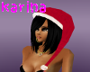 -K- santa hair/hat Black