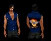 blue Harley  vest