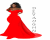 Shaness Red Satin Gown