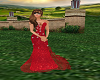 Ladies red gown