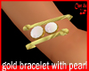 gold bracelet with pearl