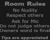 ! simple room rules !