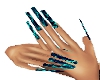 blue rave nails