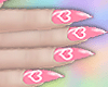 !Femboy Pink Heart Nails