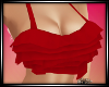 PD}RED FRILL TOP