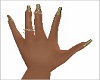 Gold Nails Hand w Rings