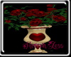 V Day Gold Rose Vase