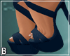 Blue Bow Back Heels