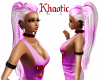 White with pink streaks