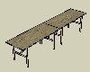 plain tressle table x2