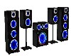 Neon Blue Floor speakers