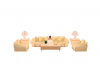 peachy spring couch set