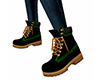 Black / Green Boots (F)