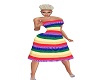 Knit dress of colors