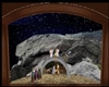 brick nativity scene