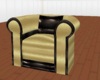 black n gold chair
