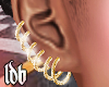 6 Gold Hoop Earrings