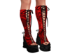 Laced Boots Red