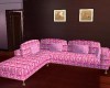 pink couch with poses