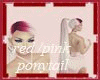 red/pink ponytail