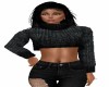 BLACK CROPPED SWEATER