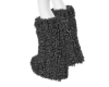 F Black/White Fur Boots