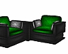 Green/Black Corner Seats