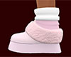 Pink Fur Slipers Socks F