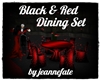 Gothic Black Red Dining