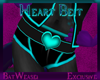 +BW+ Heart Belt (Teal)