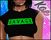 K| Savage Crop Top Green