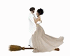 GM' Wedding Broom w/kiss