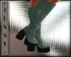 [J] Olive Leather Boots