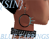 {SIN} blue earrings