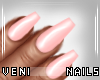 V| Powder Pink Nails