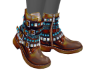 Turquoise Beaded Boots