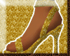 gold glittering sandals