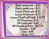 A* Salon Nail Price List