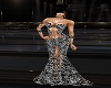black pasley gown