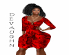 RED SNAKE SKIN DRESS